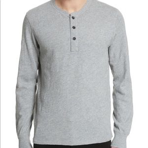 Medium rag & bone classic slim fit Henley men grey